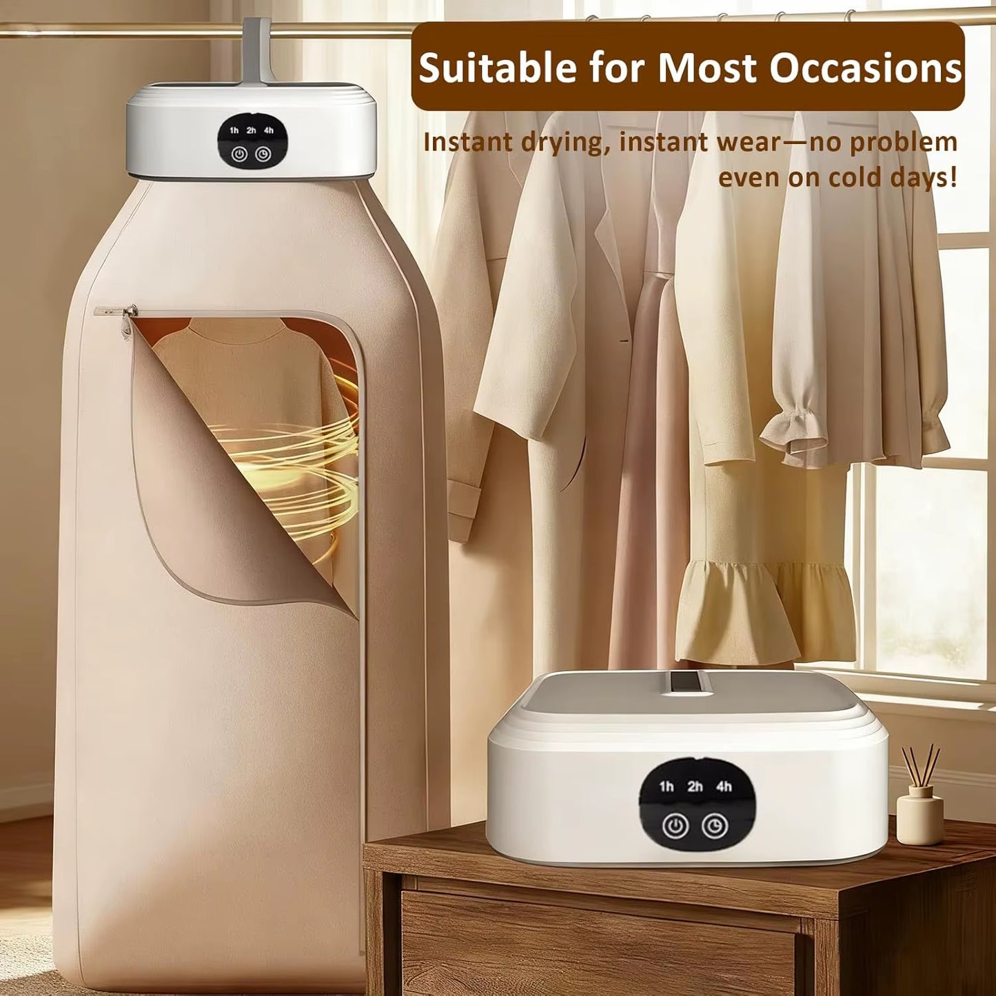 Portable Mini Clothes Dryer with Timer & Dry Bag for Travel, Apartment, RV